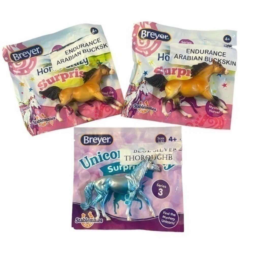 Breyer Stablemates Lot of 3 Horse and Unicorn Surprise